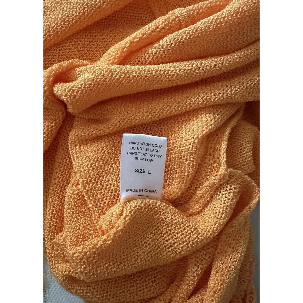 Vici Caliana Tassel Cover-Up Maxi Dress Size L Orange Boho Style Sleeveless EUC - Picture 16 of 16